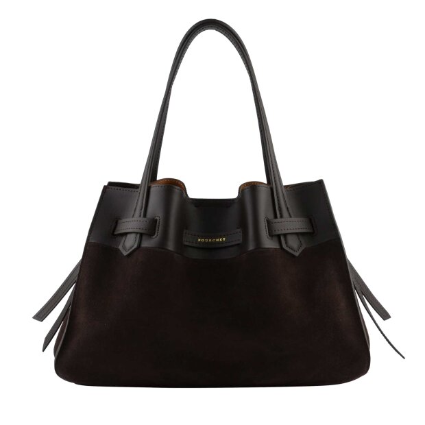 POURCHET - BLOSSOM DAIM LARGE TASKE | MARRON