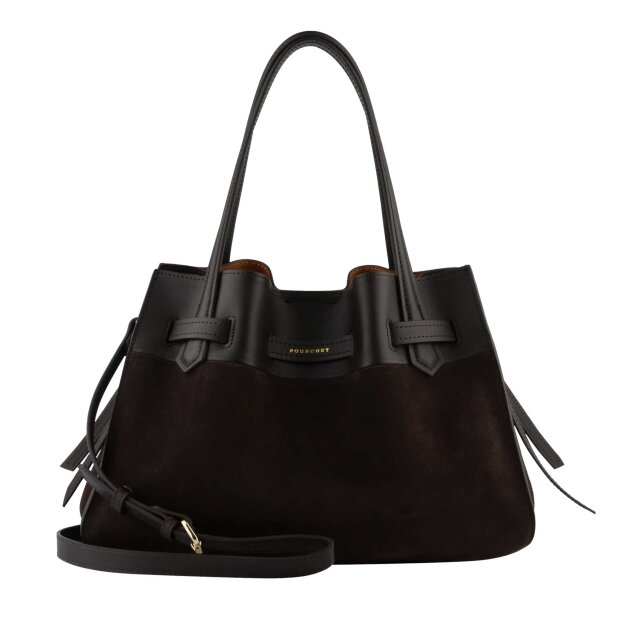 POURCHET - BLOSSOM DAIM MEDIUM TASKE | MARRON