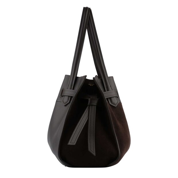 POURCHET - BLOSSOM DAIM MEDIUM TASKE | MARRON