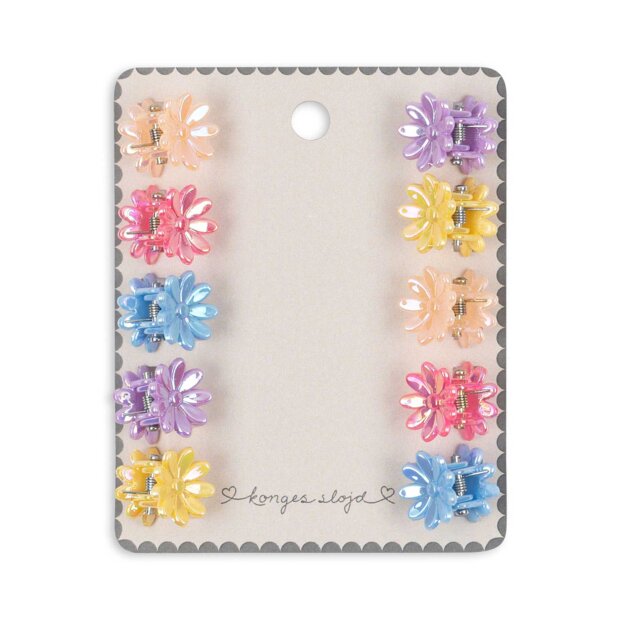 KONGES SLØJD - 10-PACK MINI FLOWER HAIR CLAWS | MULTI