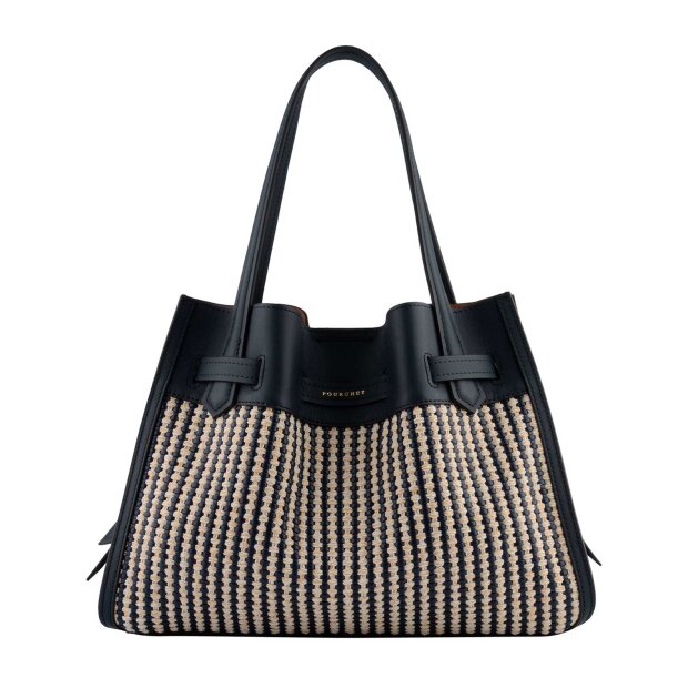POURCHET - BLOSSOM TRESSÉ MEDIUM TASKE | MARINE