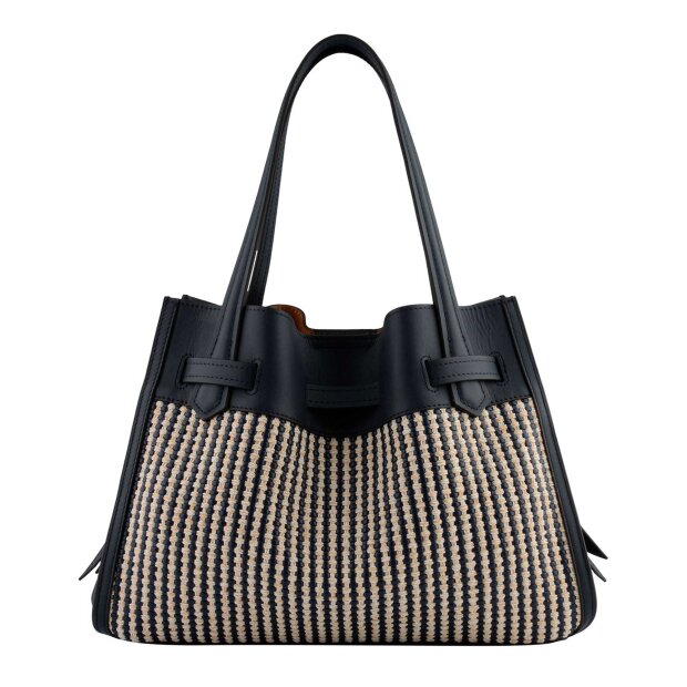 POURCHET - BLOSSOM TRESSÉ MEDIUM TASKE | MARINE