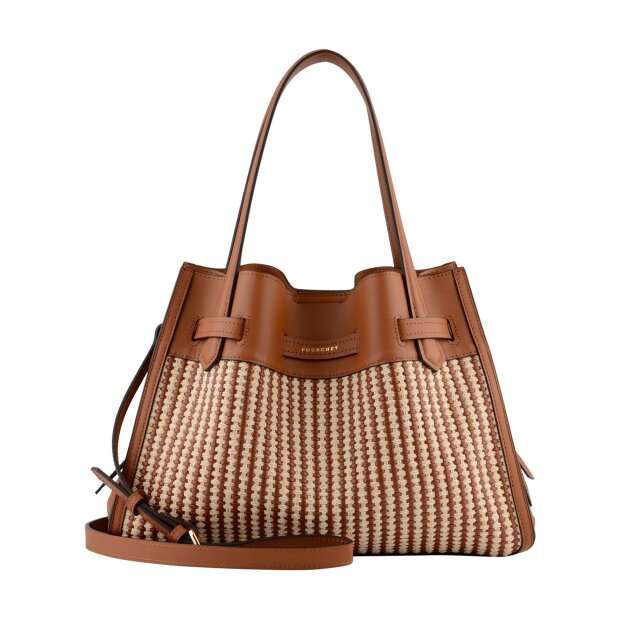 POURCHET - BLOSSOM TRESSÉ MEDIUM TASKE | GOLD