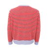 BLACK COLOUR - DELL STRIPED KNIT CARDIGAN | RED