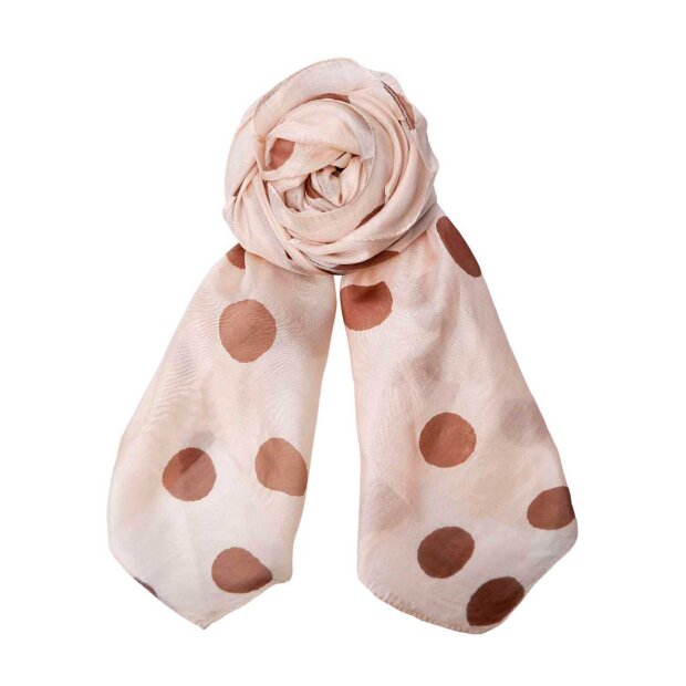 BLACK COLOUR - ROSELIL SILK SCARF | TABACCO DOT