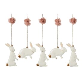 MAILEG - METALOPHÆNG - 5 STK. PÅSKEHARE