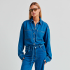 SECOND FEMALE - IRVANA DENIM SHIRT | BLUE DENIM