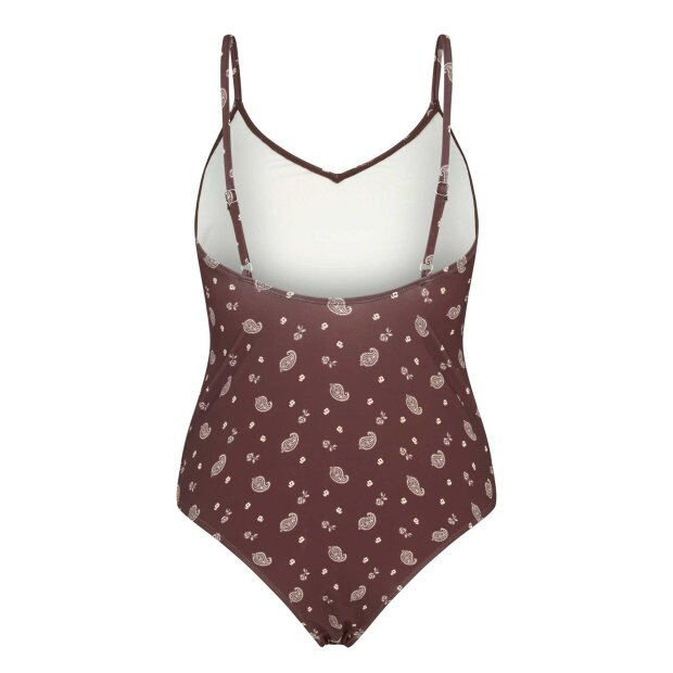 BECK SØNDERGAARD - BLOOM PAISLEY BEA SWIMSUIT | CHOCOLATE BROWN