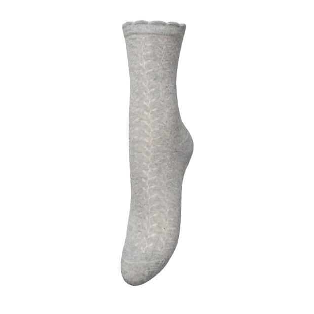 BECK SØNDERGAARD - LEOFA COTTA SOCK | LIGHT GREY MELANGE