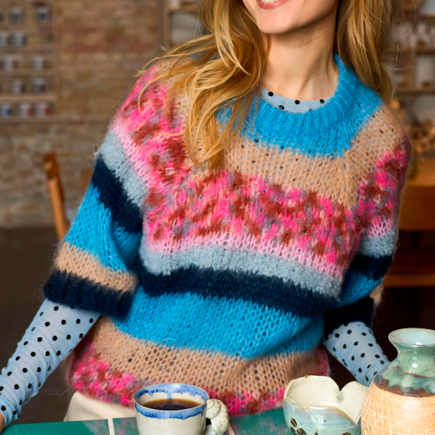 BLACK COLOUR - BCSOPHIE STRIPED JUMPER | BLUE MULTI