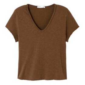 AMERICAN VINTAGE - T-SHIRT DROIT MC COL V SONOMA | CHANTAIGNIER