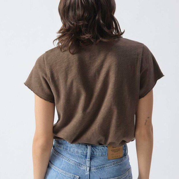 AMERICAN VINTAGE - T-SHIRT DROIT MC COL V SONOMA | CHANTAIGNIER