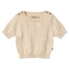 WHEAT - KNIT TOP S/S MALVINA | SANDSHELL WHITE FLOWER