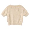WHEAT - KNIT TOP S/S MALVINA | SANDSHELL WHITE FLOWER