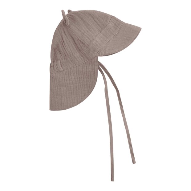 HUTTELIHUT - SUMMER HAT EARS MUSLIN | MOON ROCK