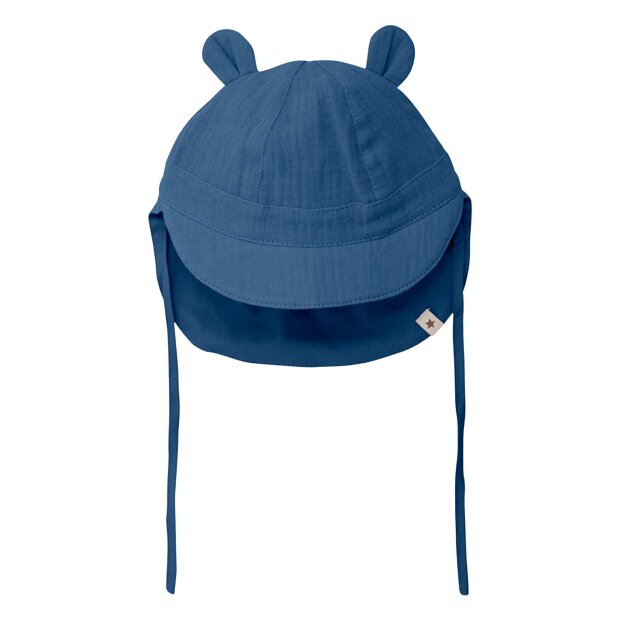 HUTTELIHUT - SUMMER HAT EARS MUSLIN | BERING SEA