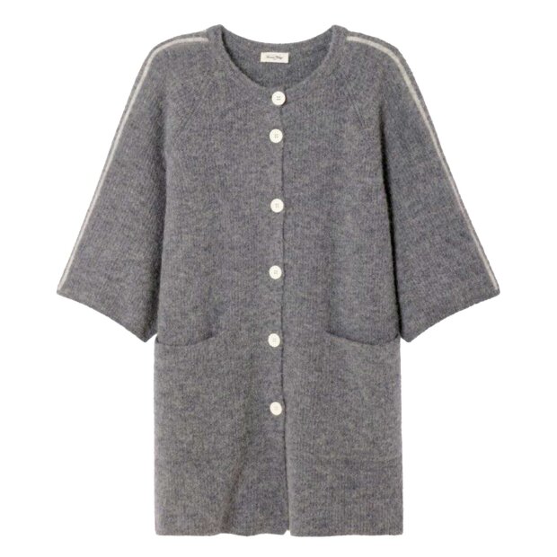 AMERICAN VINTAGE - VITOW CARDIGAN | ACIER CHINE