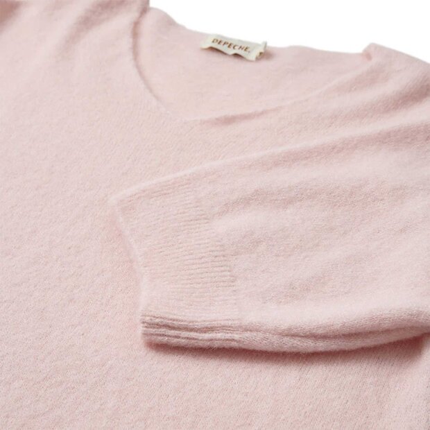 DEPECHE - SARAH ALPACA V-NECK | DUSTY ROSE
