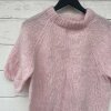COFFEE BEANIES - IDA KNIT SHORT SLEEVE FLUFFY | LT. PINK