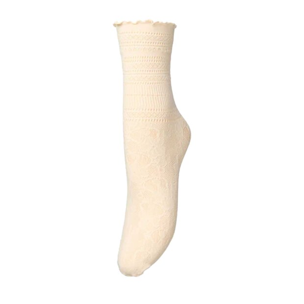 BECK SØNDERGAARD - BLOOM LACE SOCK | BIRCH WHITE
