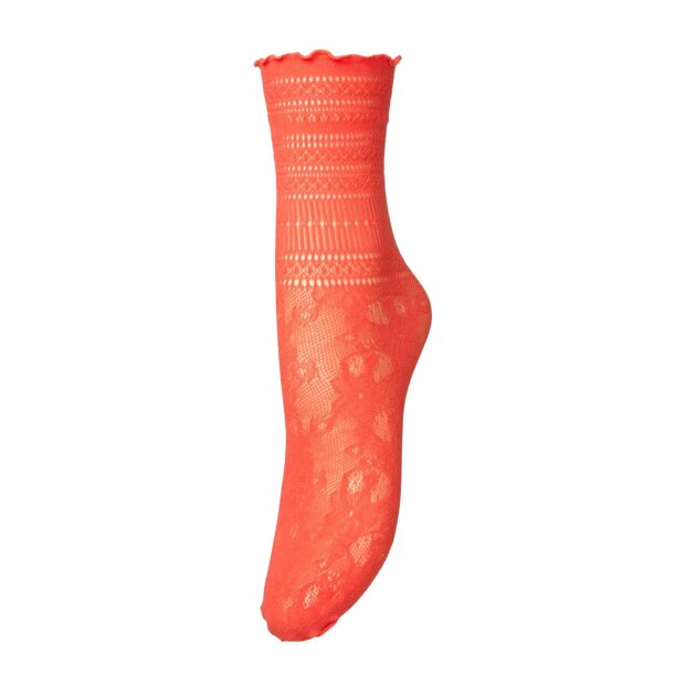 BECK SØNDERGAARD - BLOOM LACE SOCK | GRENADINE RED