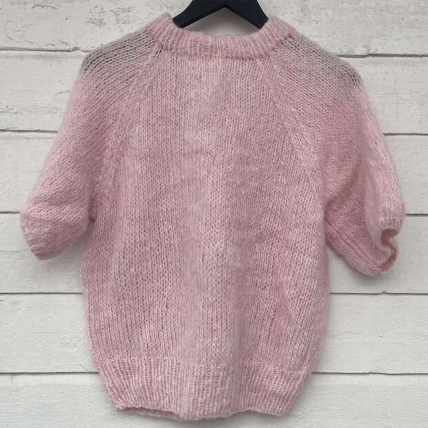 COFFEE BEANIES - IDA KNIT SHORT SLEEVE FLUFFY | LT. PINK