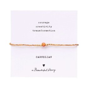 A BEAUTIFUL STORY - IRIS CARD CARNELIAN BRACELET