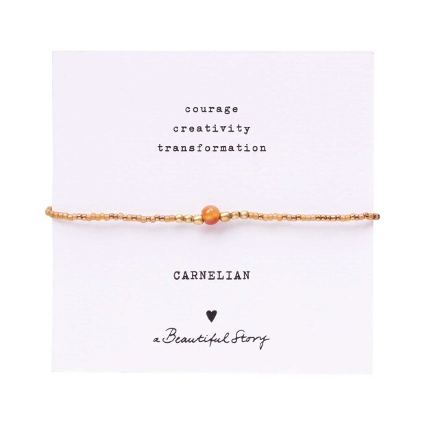 A BEAUTIFUL STORY - IRIS CARD CARNELIAN BRACELET