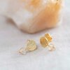 A BEAUTIFUL STORY - MINI COIN CITRINE EARRINGS A BEAUTIFUL STORY - MINI COIN CITRINE EARRINGS