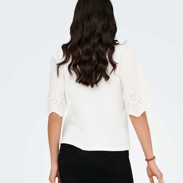 JDY - LAIR LIFE S/S NEW MIX TOP | CLOUD DANCER