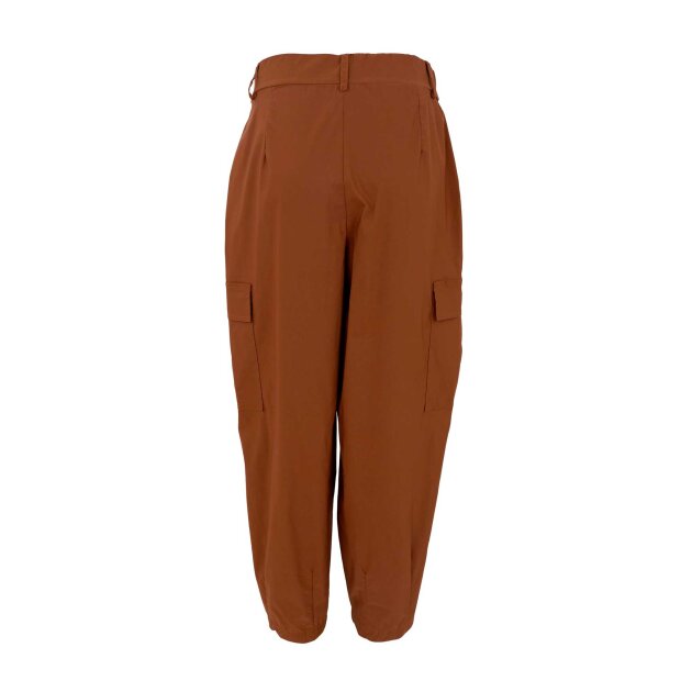 BLACK COLOUR - DAVINA BARREL CARGO PANT | HAZELNUT BROWN