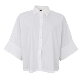 BLACK COLOUR - DAVINA LOOSE SHIRT | WHITE