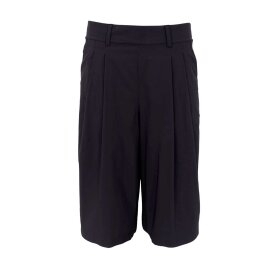 BLACK COLOUR - DAVINA PLEATED SHORTS | BLACK