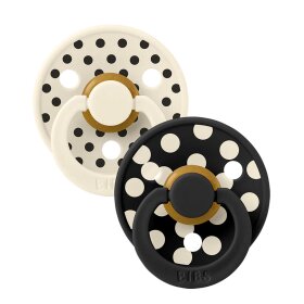 BIBS - STUDIO POLKA, 2-PACK STR. 2 | IVORY/BLACK