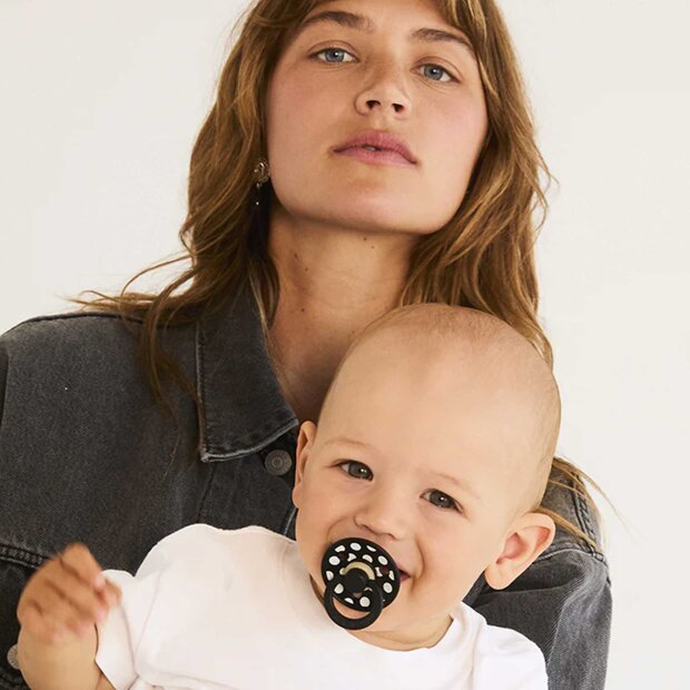 BIBS - STUDIO POLKA, 2-PACK STR. 2 | IVORY/BLACK