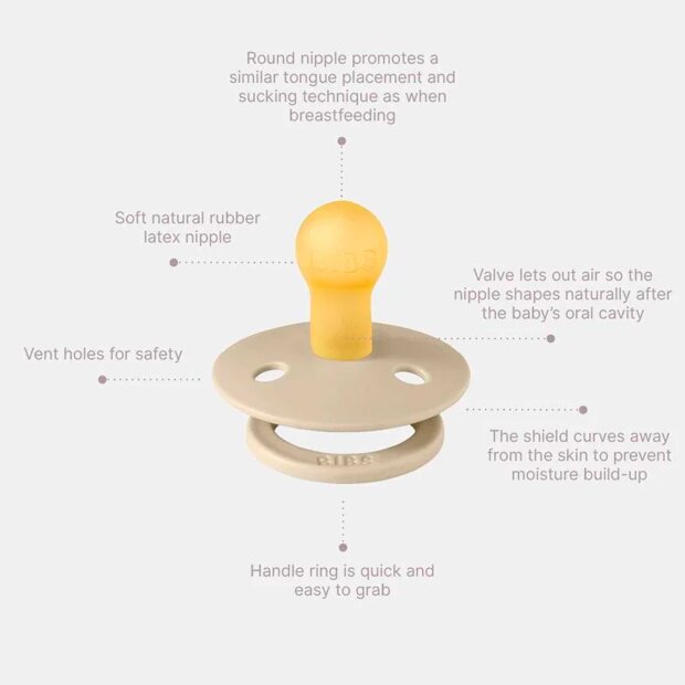 BIBS - STUDIO POLKA, 2-PACK STR. 2 | IVORY/BLACK