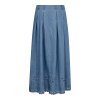 CO COUTURE - TILLY PLEAT EMB SKIRT | DENIM BLUE