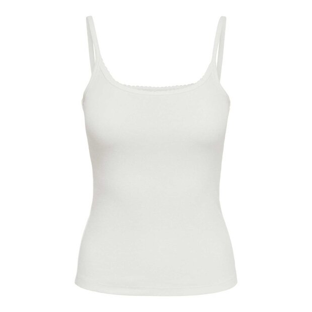 JDY - TESS LIFE SINGLET TOP | CLOUD DANCER