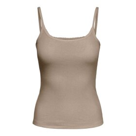 JDY - TESS LIFE SINGLET TOP | GREIGE