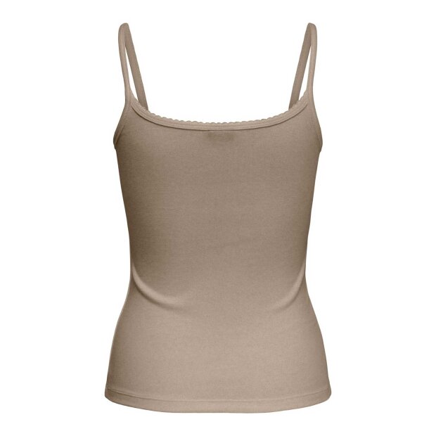JDY - TESS LIFE SINGLET TOP | GREIGE