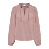 JDY - RACHEL LIFE L/S PINTUCK TOP | ADOBE ROSE