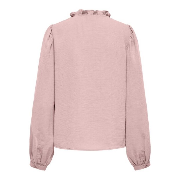 JDY - RACHEL LIFE L/S PINTUCK TOP | ADOBE ROSE