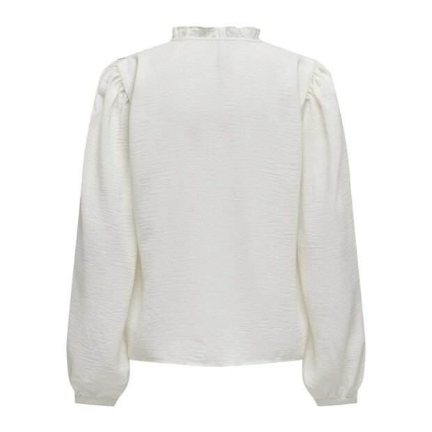 JDY - RACHEL LIFE L/S PINTUCK TOP | CLOUD DANCER