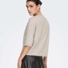 JDY - RUE LIFE 2/4 PEARL CARDIGAN | CHATEAU GRAY