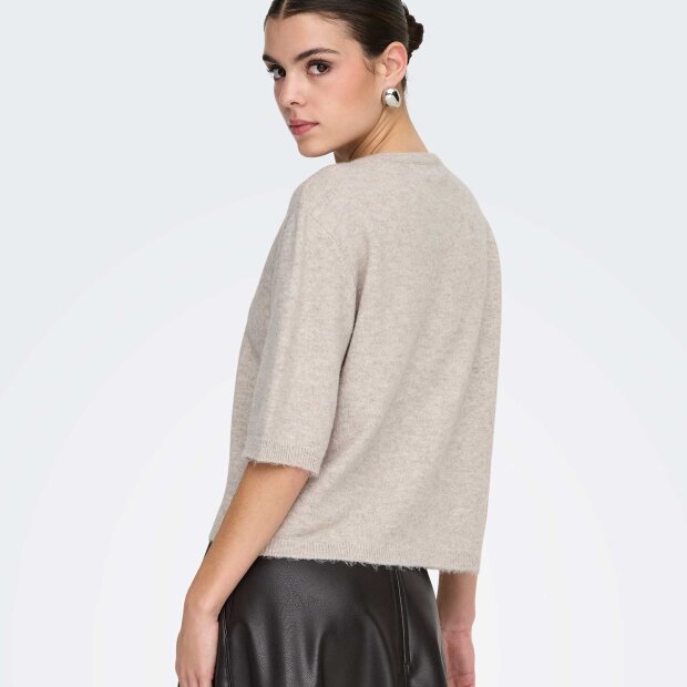 JDY - RUE LIFE 2/4 PEARL CARDIGAN | CHATEAU GRAY