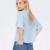 JDY - LINEA S/S PULLOVER O-NECK KNIT | CASHMERE BLUE