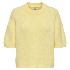 JDY - LINEA S/S PULLOVER O-NECK KNIT | PASTEL YELLOW