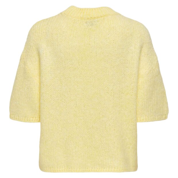 JDY - LINEA S/S PULLOVER O-NECK KNIT | PASTEL YELLOW