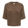 JDY - LINEA S/S PULLOVER O-NECK KNIT | SHITAKE