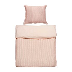 MAANESTEN - DUVET & PILLOWCASE SET SUMMER STRIPE PEACH